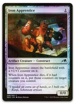 Iron Apprentice #248 (Foil) (NM) Kamigawa Neon Dynasty NEO Magic MTG