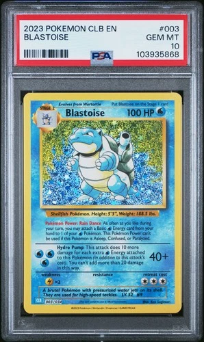 PSA 10 Blastoise 003 Pokemon