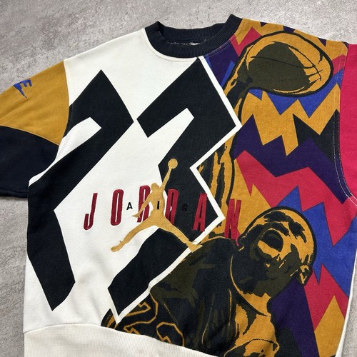 SUDADERA DE COLECCIÓN AÑOS 90 NIKE AIR JORDAN 1992 VII 7 ESTAMPADO TOTAL AOP HOMBRE TALLA S - Imagen 3 de 13