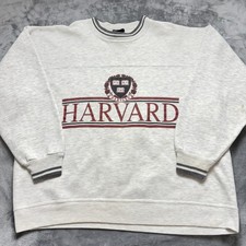 Vintage Harvard University Sweatshirt Mens XL Gray Jansport Fleece Lined Retro