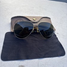 Vintage B L Ray Ban USA Aviator G15 Extra Large Gold Frame Sunglasses