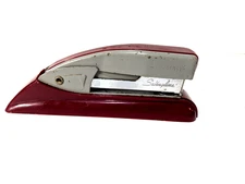 Vintage Swingline Stapler #77 CUB Small Size Gray/Red Mid Century USA