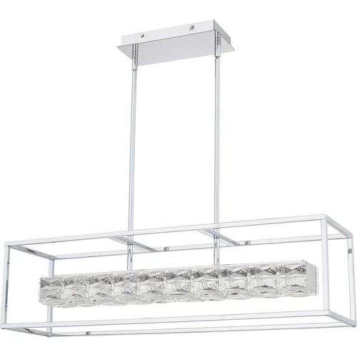 Polished Chrome LED Linear Chandelier from the Dazzle Collection - Picture 2 of 7