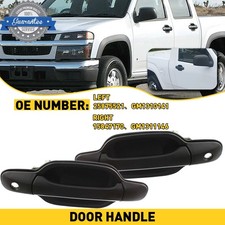 2x Front Outside Door Handle For Chevy Colorado & GMC Canyon 2004-12 w/Keyhole