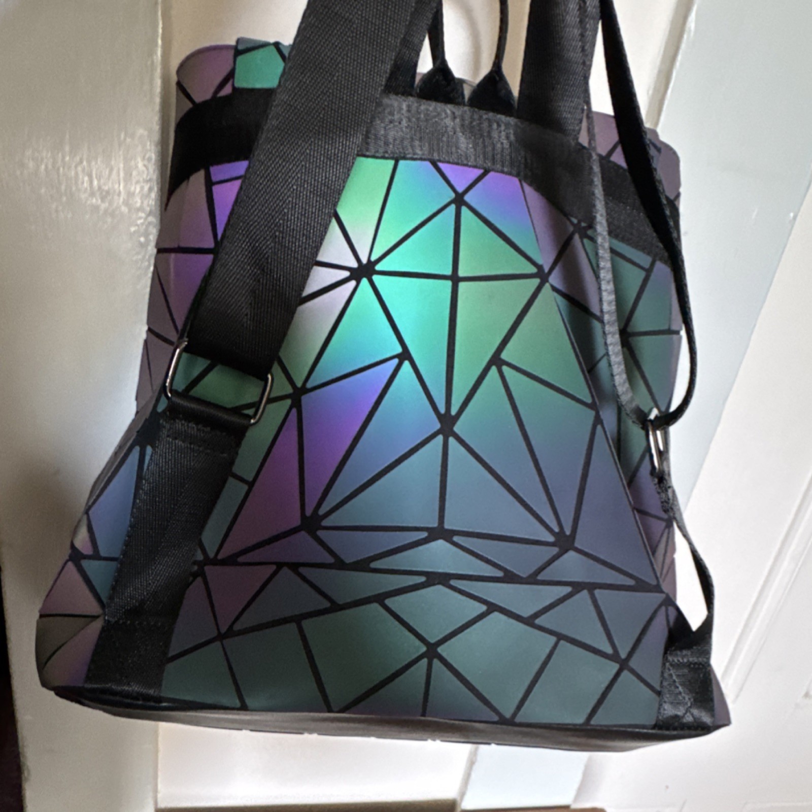 Geometric Iridescent Multicolor Backpack Buckle C… - image 4