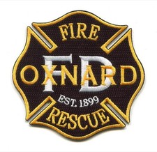 Oxnard Fire Rescue Department Patch California CA Gold Officer Version