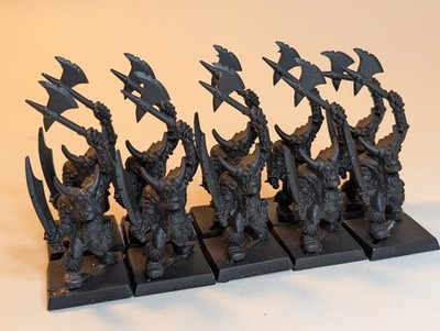 Warhammer Orcs & Goblins BLACK ORCS REGIMENT (10) - Plastic OOP 4th Ed 1992