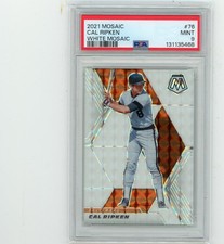2021 Mosaic Cal Ripken White Mosaic Prizm /25 PSA 9