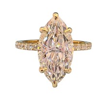 4.30Ct Marquise Lab Grown Diamond Engagement Ring IGI VS1 10K Gold