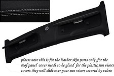 GREY STITCH FITS SMART FORTWO 450 98-07 ROOF PANEL & SUN VISORS LEATHER COVERS