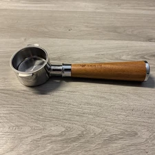 YMWVH 51mm Bottomless Portafilter 2 Ears for Delonghi ECP3420- Walnut Handle