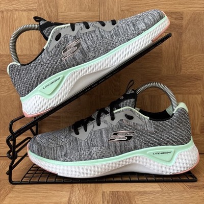 Skechers Solar Fuse Brisk Escape Laufschuhe grau/neuwertig 13328 UK Größe 4,5