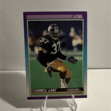 Score 1990 Carnell Lake #111 Pittsburgh Steelers Football Card
