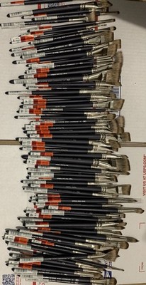 Sovereign Royal & Langnickel Lot Of 100 Acrylic Paint Brushes