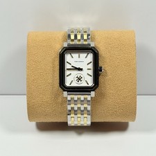 Tory Burch TBW1501 White Rectangular Dial, Two Tone Bracelet Women’s Watch