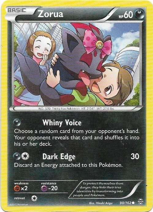 Zorua 90/162 Common BREAKthrough Pokemon Near Mint