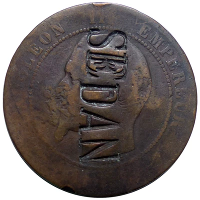 10 Centimes NAPOLÉON III contremarque SEDAN RF - Photo 1/2