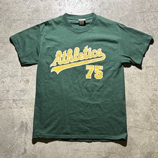 Late 90s Early 2000s Made In USA Zito Oakland Athletics Shirt Men’s Size M Green