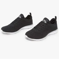 APL - Men’s Techloom Phanton Black Knit Running sneakers pull on shoes size 11.5