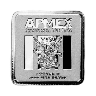 #ad 1 oz Silver Bar APMEX Square Series Silver Bullion Silver Square Collectors $18.01