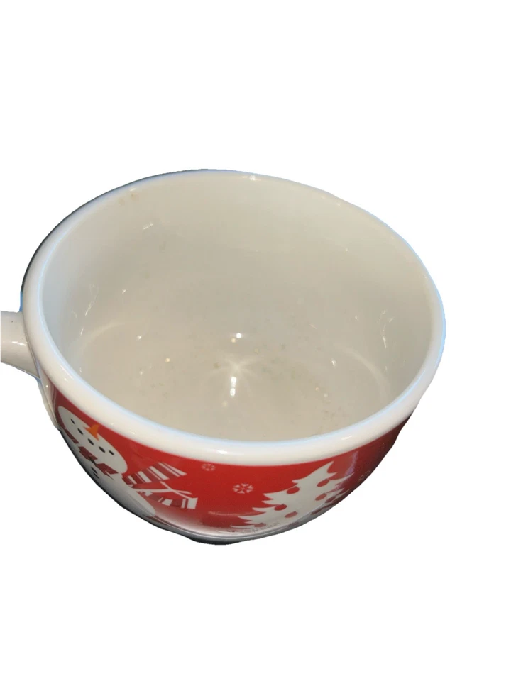 Trisa Red and White Snowman and Christmas Tree Soup/ Whatever Bowl  - Image 2 of 4