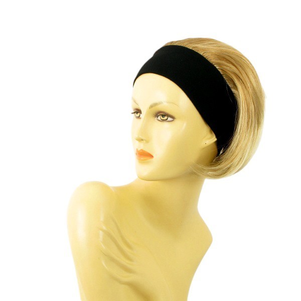 Perruque avec bandeau blond clair cuivré ref AMANDA cheveux synthétiques