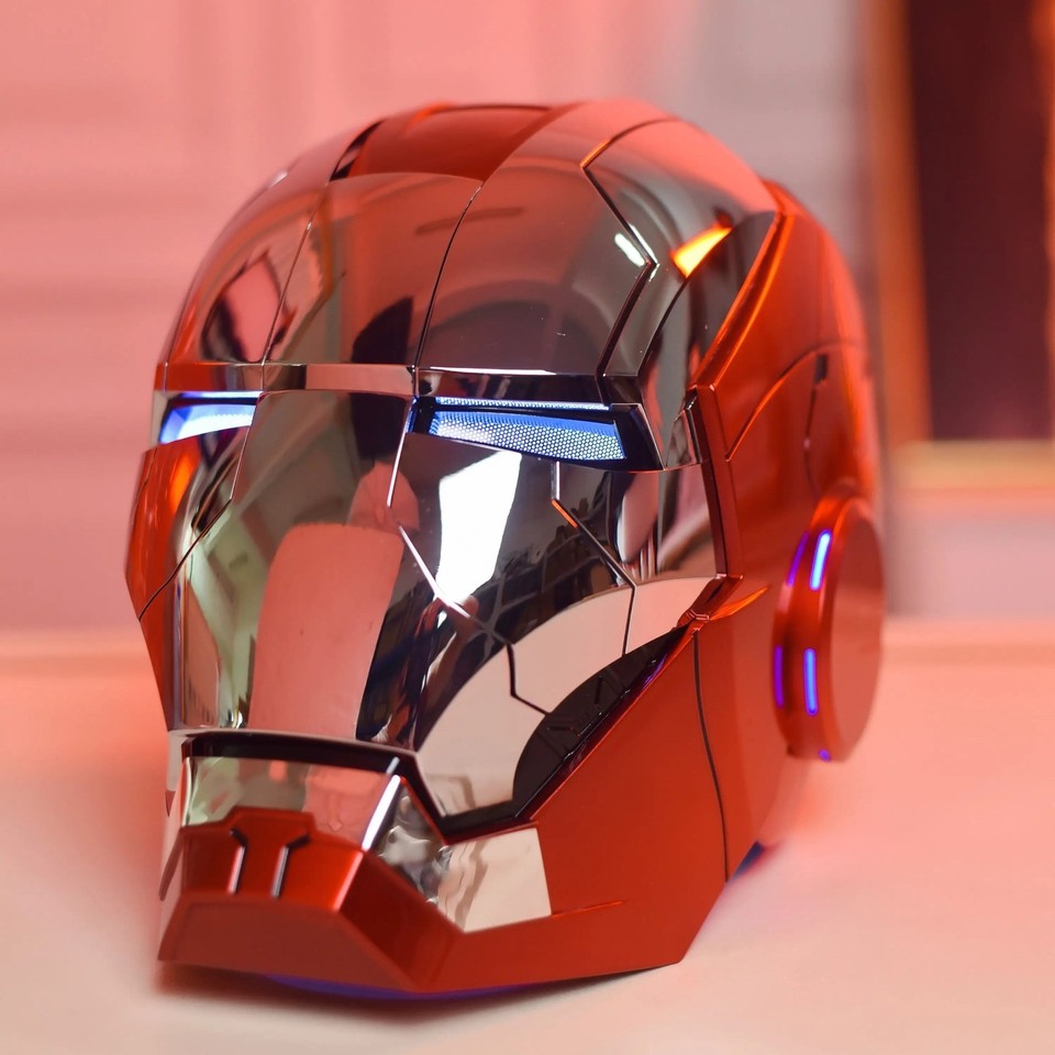 Iron Man MK5 Wearable Helmet 1:1 Cosplay Mask Voice Control LED Light Eyes Adult