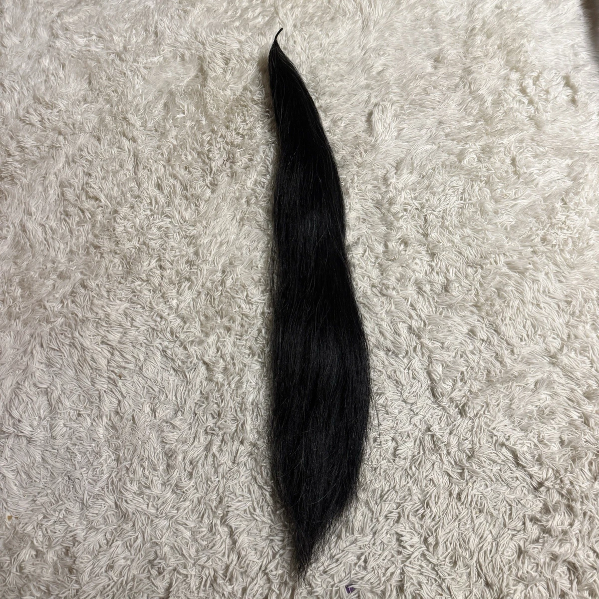 Coiffure Véritable Cheveux Gris Tissage De Cheval De Queue 4B 4C Ao