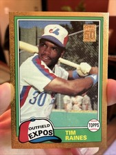 TIM RAINES 2001 Topps Traded GOLD Card #816 (1981 REPRINT) Serial #d /2001 HTF!!
