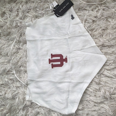 Hype and Vice Cotton Crop Top White/Red Embroidered Logo Golf Theme NWT