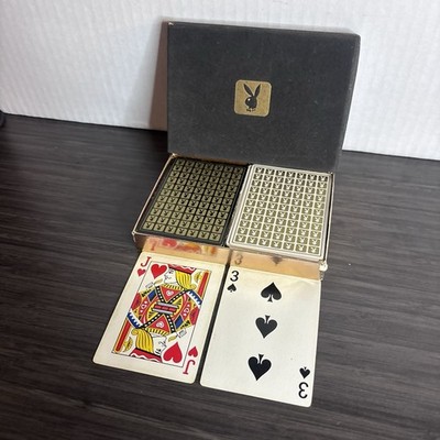 オ*ヤ様 PLAYBOY Playing Cards アンティーク Vintage Playboy Black & White Playing Cards Double Deck Complete