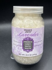 Trader Joe  s Lavender French Grey Bath Salts 10.5 oz NEW Aromatherapy Discont  d
