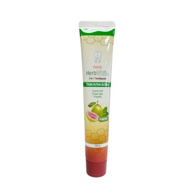Phera HerbWhite 3 in 1 Toothpaste   Herbal Care with Guava Leaf & Propolis