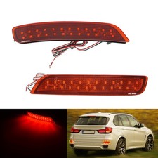 L+R LED Stoßstange Reflektor Bremslicht Rücklicht Rot Linse Für BMW X5 F15 13-18