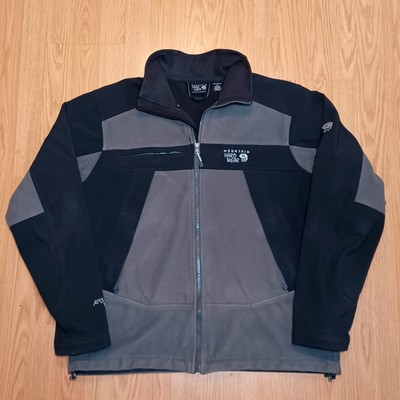 Mountain Hardwear Gore Windstopper Fleece Jacket Mens Large Gray Black Gorpcore