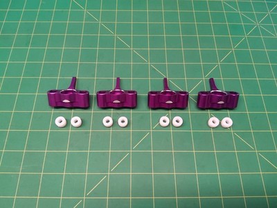Tmaxx 4910 new purple aluminum knuckles/caps Megatech Emaxx 3906 too, nice!!!