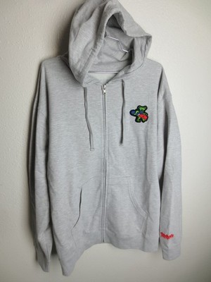 New Teton Gravity Research Board Bear Grateful Dead Zippr Hoody L TGR Sweatshirt