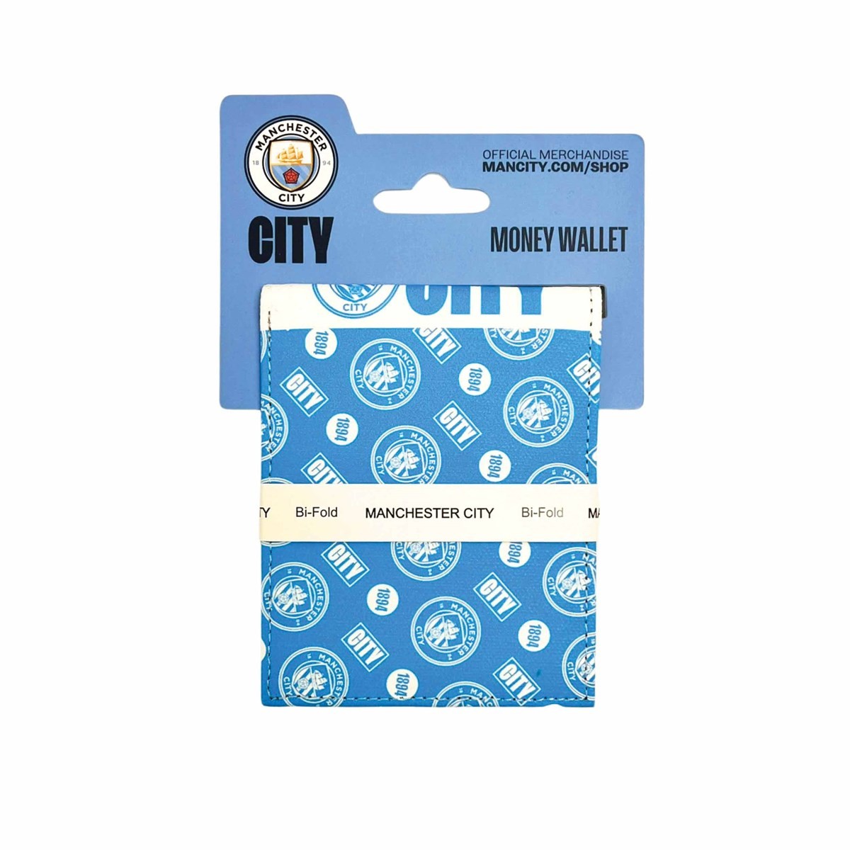 Manchester City FC Canvas Print Bifold Wallet, Purses & Wallets, Sports, Gift