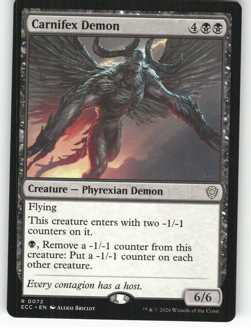 Carnifex Demon R Commander: Lorwyn Eclipsed 72 NM