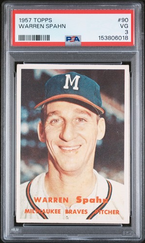 Warren Spahn #90 1957 Topps card