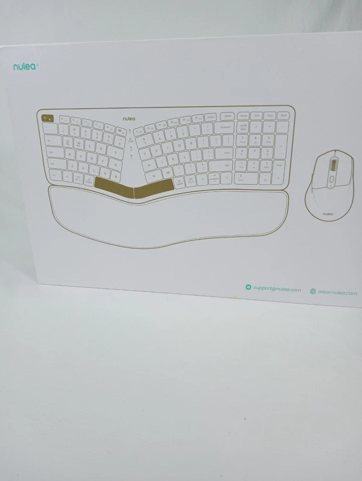 Nulea KM75 Advanced Ergonomic Wireless Keyboard & Mouse Combo Comfortable Black - Image 3 of 4