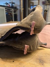 Süße Wildleder Stiefel Von Moschino Gr 38 Mit Lederschleofe In Rosa