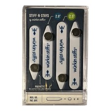 WURKIN STIFFS STIFF-N-STAY: 2-PAIR MAGNETIC POWER SHIRT COLLAR STAYS, 2   2.5  