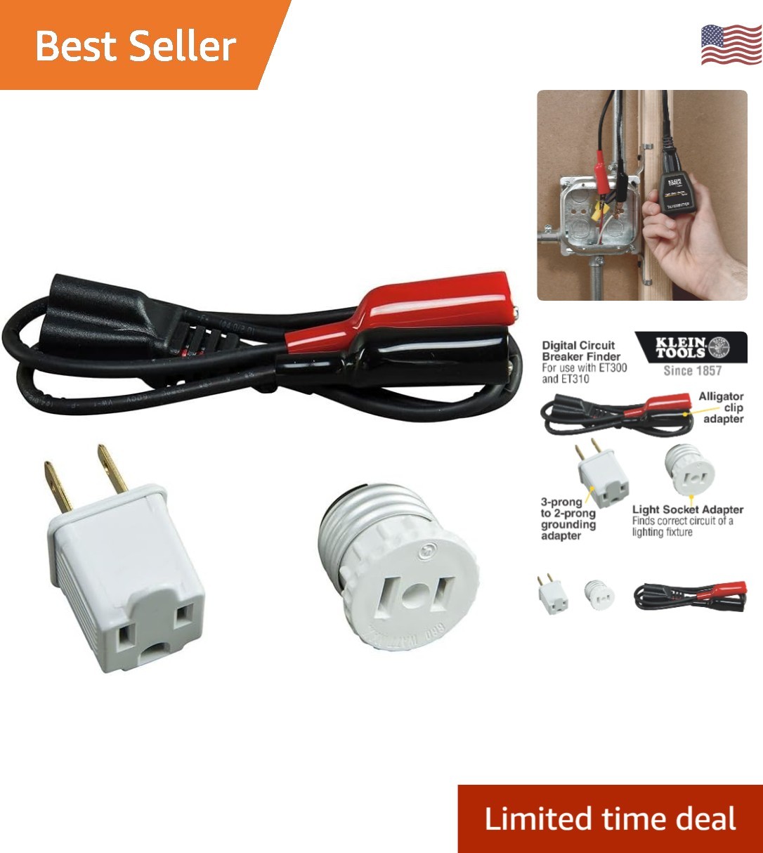 Klein Tools Circuit Breaker Finder Kit – Enhanced Testing with Adapters Included