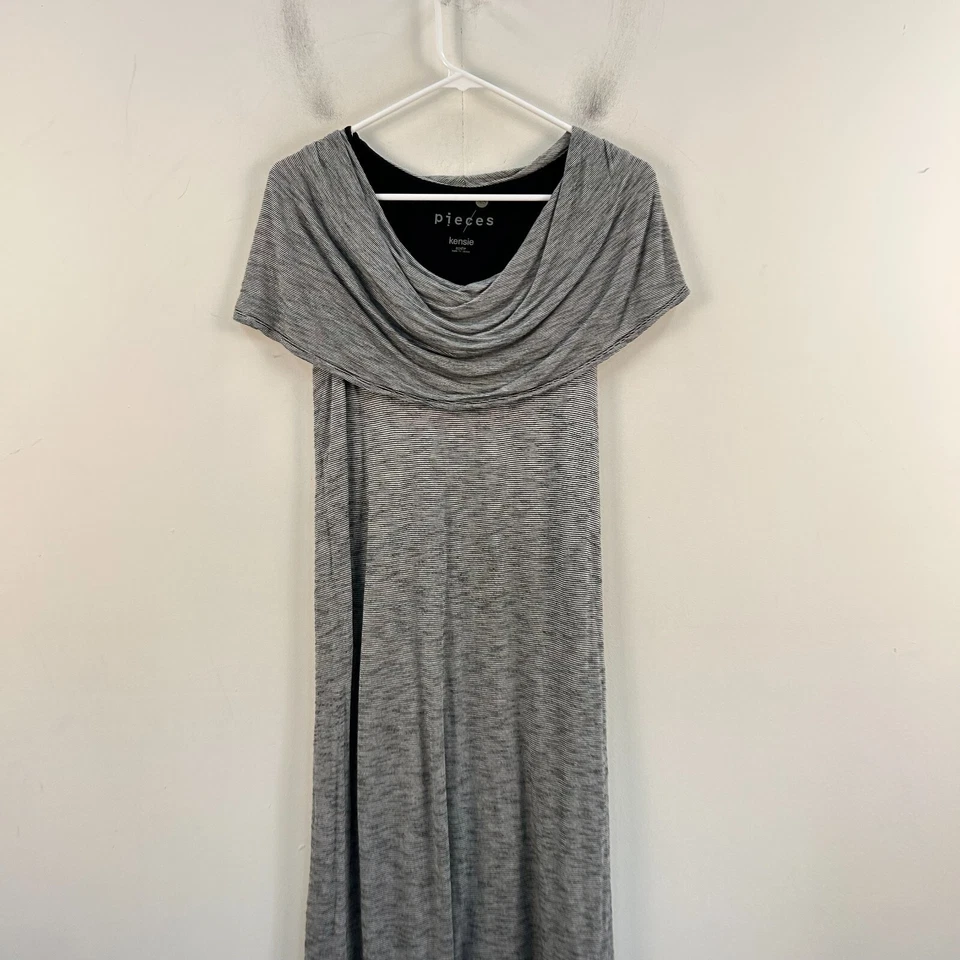 Vestido pulóver negro maxi manga corta tejido Kensie Pieces XS para mujer 19797 Foto 3 de 4