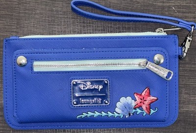 Loungefly Disney Peter Pan Mermaids Wallet Wristlet Snap Zip US85