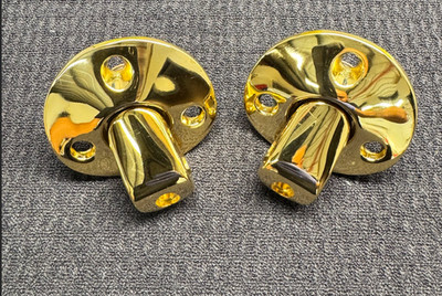 1964-1972  HARD TOP CHEVY IMPALA 24K GOLD PLATED SUN VISORS BRACKETS