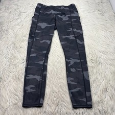 Athleta Women's M Black Gray Camo Contender 7/8 Tight in Powerlift Leggings