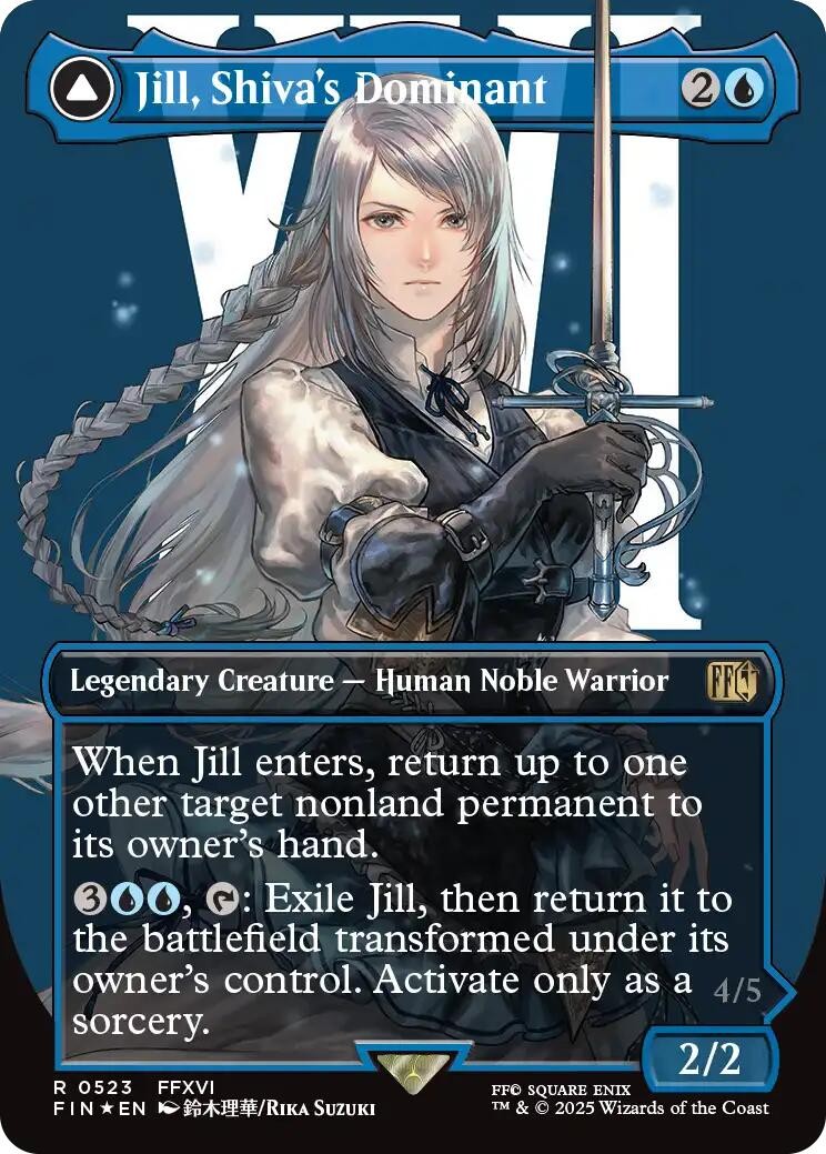 Jill, Shiva's Dominant // Shiva, Warden of Ice (Borderless) (Surge