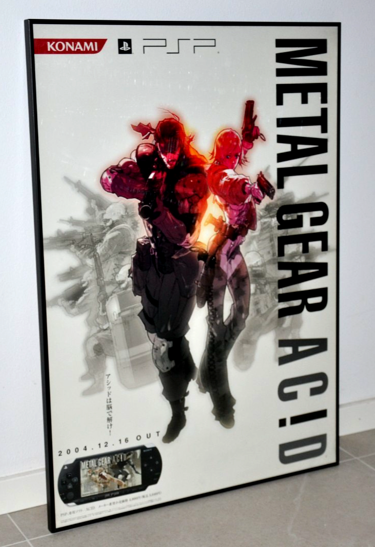 メタルギア　L GEAR A.C.I.D. プロモーションポスター METAL GEAR ACID - Promotional B2 Poster - Konami Sony PSP Japan